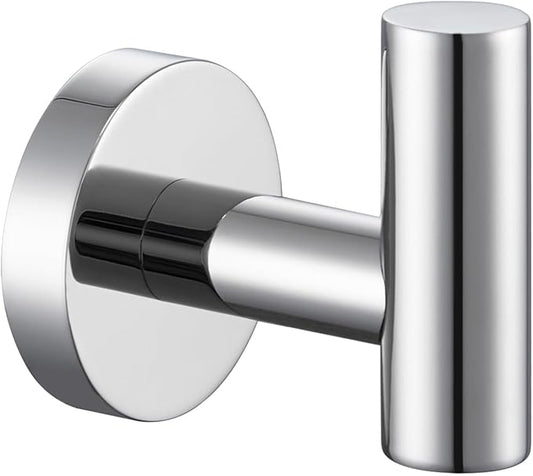 Angle Simple Bathroom Towel Hook Polished Chrome, SUS304 Stainless Steel Bah Towel Holder, Robe Hook for Wall