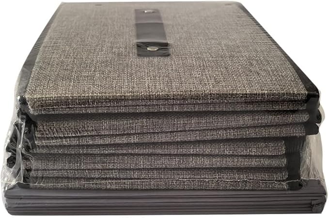 Clothing Storage Bins,16.1 × 9.8 × 6.5 inches Closet Bin with Handles, Foldable Cubes, Fabric Containers for Organizing Shelves, Gray, Large, 4 Pack-NeatNest