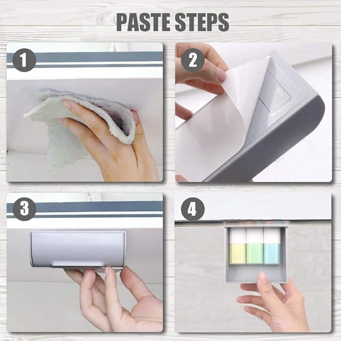 Desk Drawer Attachment, 2 Pack Pencil Organizer, Hidden Desk Organizer, Under Desk Organizer Adhesive, Pen Holder, Desk Accessories & Workspace Organizers, Pen Drawers, Drawer Tray Storage Desktop-NeatNest