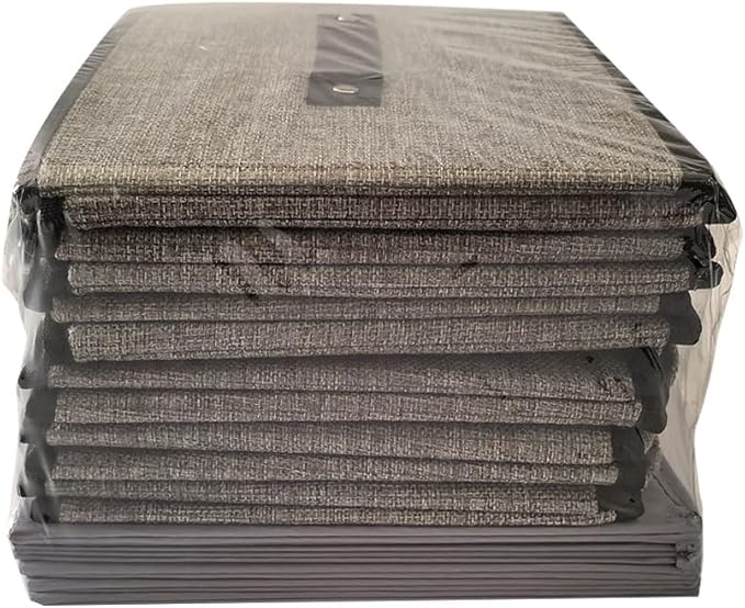 Clothing Storage Bins,16.1 × 9.8 × 6.5 inches Closet Bin with Handles, Foldable Cubes, Fabric Containers for Organizing Shelves, Gray, Large, 6 Pack-NeatNest