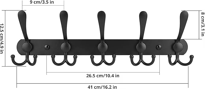 GlazieVault Coat Rack Wall Mount - Stainless Steel Coat Rack (2 Pack) - Heavy Duty Coat Hooks Wall Mounted - Hanger for Hat Towel Robes Jacket Clothes for Bathroom Entryway-NeatNest