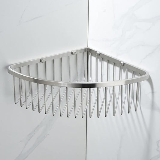 Corner Shower Caddy Organizer, SUS304 Stainless Steel Heavy Duty Rust-Proof Shelf Organizer, Wall Mounted Storage Rack for Bathroom, Kitchen, Brushed Nickel-NeatNest