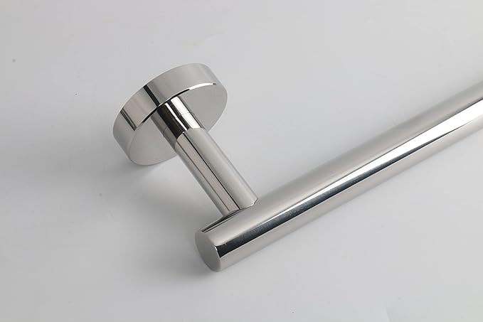 TocTen Bath Towel Bar - Thicken SUS304 Stainless Steel Bathroom Towel Holder, Towel Rod for Bathroom Heavy Duty Wall Mounted Towel Rack Hanger (12IN, Chrome)