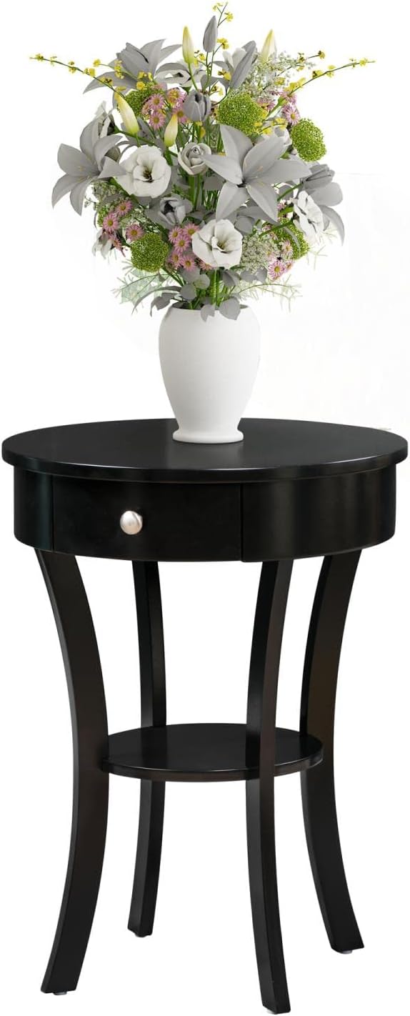 Convenience Concepts Classic Accents Schaffer End Table, Black-NeatNest