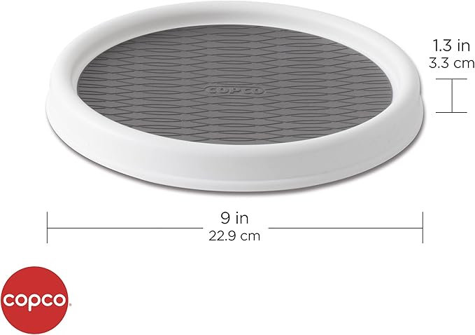 Copco Non-Skid Pantry Cabinet, 9-Inch, White/Gray (Pack of 4)-NeatNest