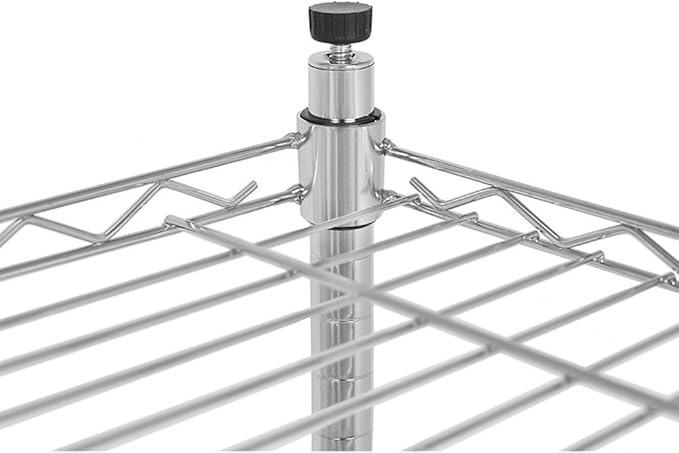 5 Tier Adjustable Storage Shelf Metal Storage Rack Wire Shelving Unit Storage Shelves for Pantry Closet Kitchen Laundry Bathroom (Silver6-5-Tier)