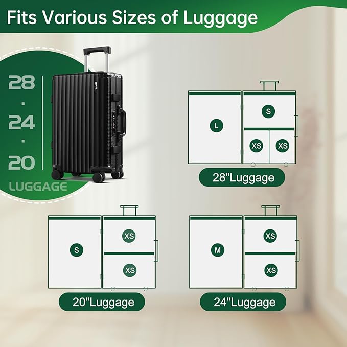 BRODI 18 Combo Pack Travel Vacuum Bags with Pump - Space Saver & Travel Essentials, Clothing & Luggage Vacuum Seal Bags-NeatNest