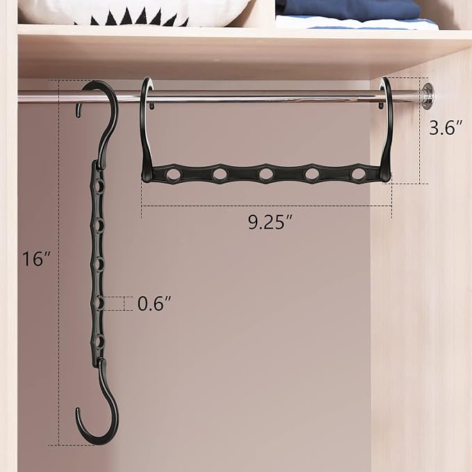 AMKUFO Closet Organizers and Storage 20 Pack Hanger Organizer Magic Hangers Space Saving Hanging Plastic for Heavy Clothes, Dorm Room Bedroom Home RV Car Camper Organization Essentials-NeatNest