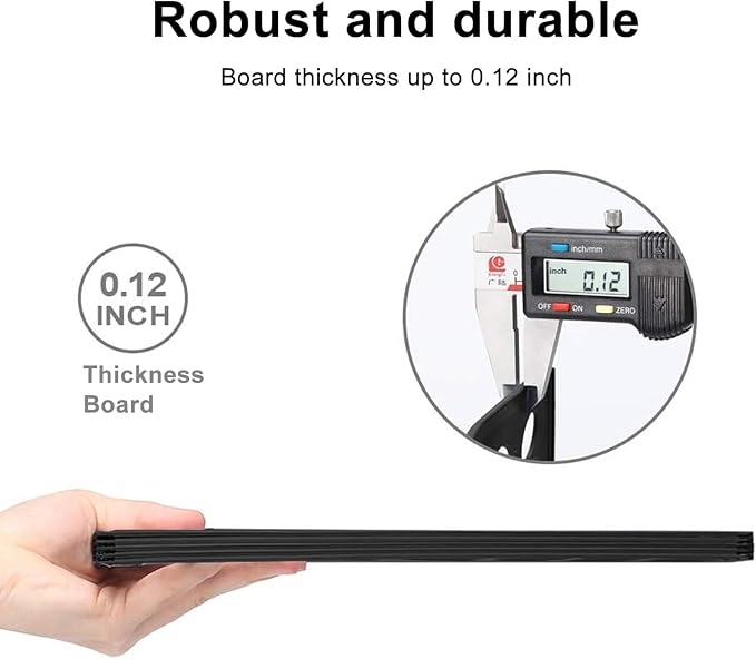 Comix Magazine File Holder Rack/Vertical Desktop File Organizer - Plastic Desk Organizer for Files, Folders, Books - 4 Compartment Binder Organizer - Black-NeatNest