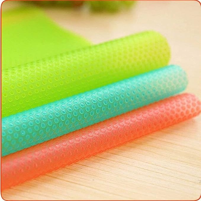 15PCS Shelf Mats Refrigerator Liners Washable Refrigerator Pads Fridge Mats Drawer Placemats Home Kitchen Gadgets Accessories Organization for Top Freezer(5green+5pink+5blue)-NeatNest