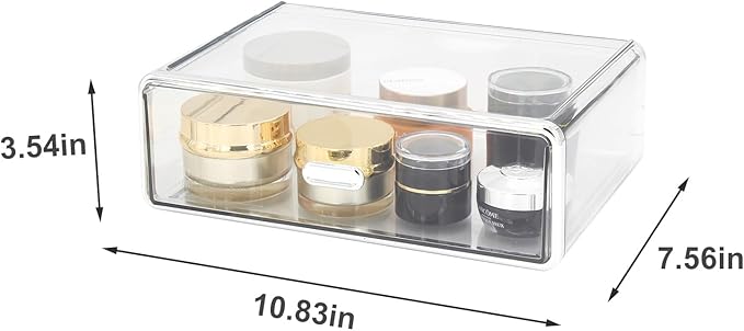 Clear Drawer Organizer - Stackable Drawer Storage Makeup Organizer for Store Cosmetics and Skincares, Suitable for Vanity, Bathroom and Bedroom Locker Organiser-Drawer-NeatNest