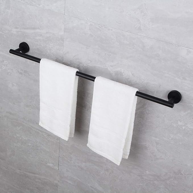 30-Inch Matte Black Bath Hand Towel Bar SUS 304 Stainless Steel Towel Rack Holder for Bathroom Wall Mount