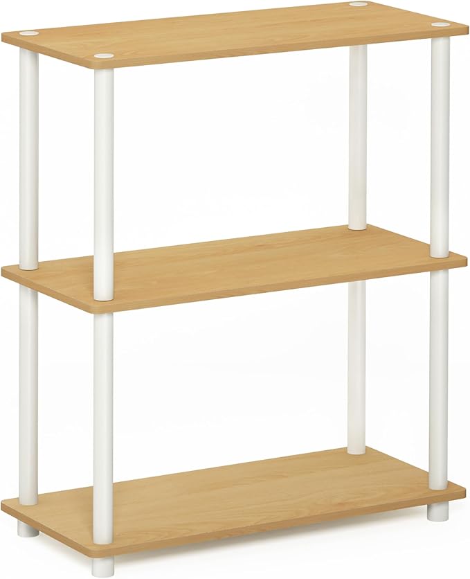 Furinno Turn-N-Tube Display Rack, 3-Tier Single, Beech-NeatNest
