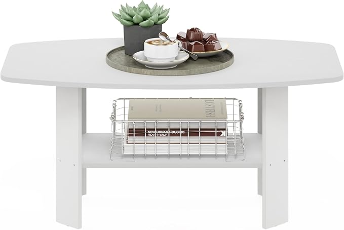 Furinno Simple Design, Coffee Table, White-NeatNest