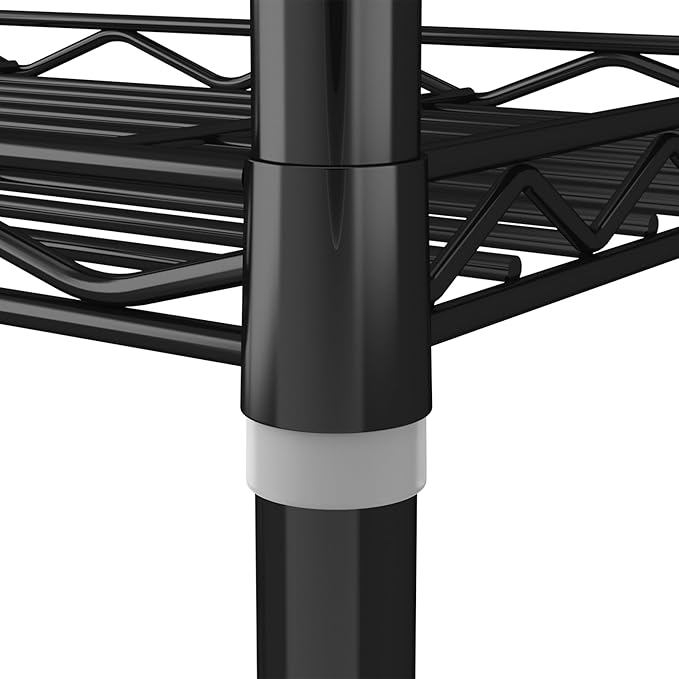 HOMEFORT 6-Tier Wire Shelving, 6 Shelves Unit Metal Storage Rack, Durable Organizer, Perfect for Pantry Closet Kitchen Laundry Organization (Black)