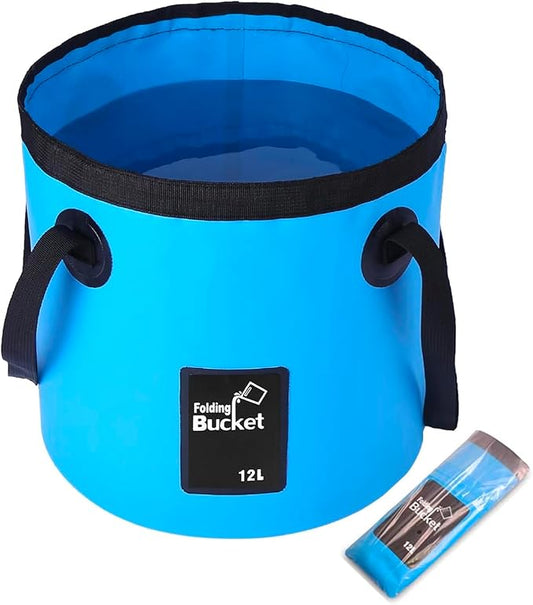 Wlikn Collapsible Bucket with Handle, Lightweight 5 Gallon 20L Folding Water Container, Portable Wash Basin for Camping, Fishing, Gardening, Car Washing, and Outdoor Use-NeatNest
