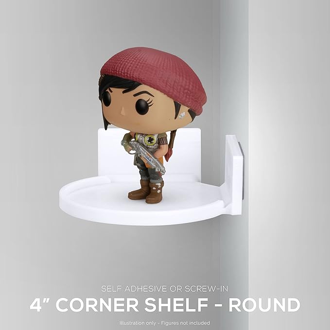 BRAINWAVZ 4” Small Floating Shelf, Adhesive & Screw in, for Bluetooth Speakers, Cameras, Plants, Toys, Books & More, Easy to Install Shelves Wall Mount (White)-NeatNest