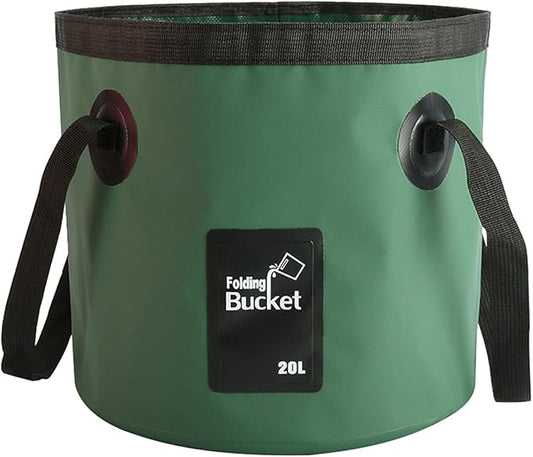 BANCHELLE Collapsible Bucket Water Container Portable Folding Camp Wash Basin for Outdoor Traveling Hiking Fishing Car Washing Gardening Camping 20L