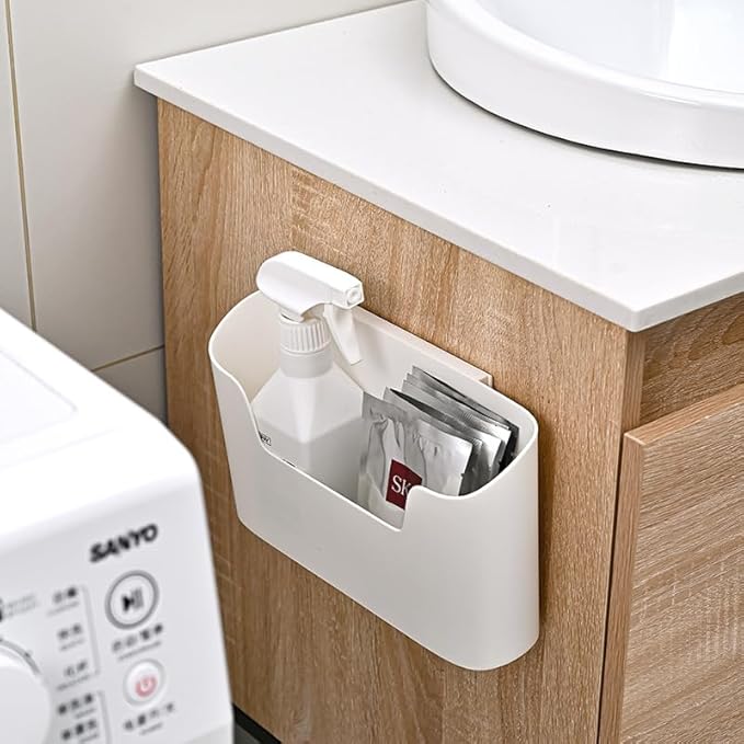 2 Pack Wall Mount Folder Holder File Organizer, Cabinet Door Organizer No Drilling File Holder Hanging File Mail Organizer Magazine Storage for Office Kitchen Bathroom Bedroom Garage