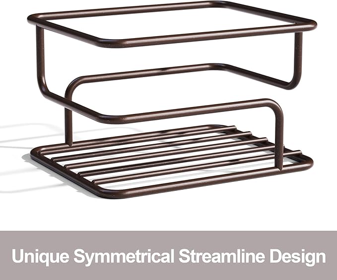 SRIWATANA Shower Caddy Organizer Hanging Over Head, Bathroom Shower Rack Hanger with Hooks for Razors - Bronze
