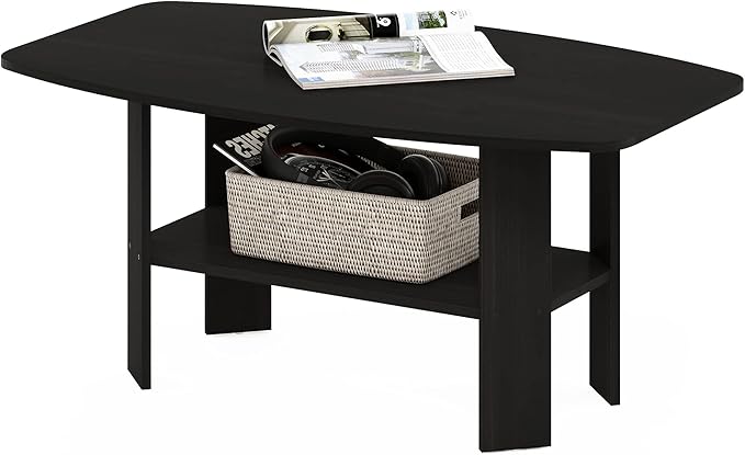 Furinno Simple Design Coffee Table, Espresso-NeatNest