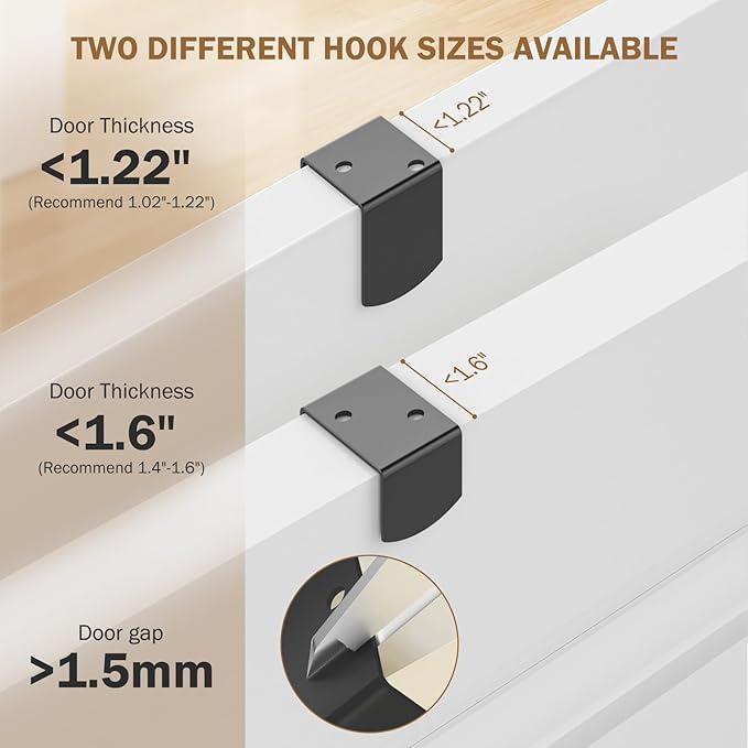 Delamu Adjustable Over the Door Pantry Organizer with Clear Acrylic Panel, 6-Tier Pantry Organization and Storage for Kitchen, Hanging Spice Rack Seasoning Shelves for Cabinet, Easy Install, Black-NeatNest