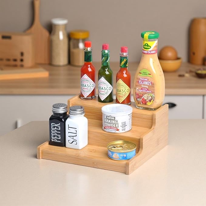 2 Pack Spice Rack Organizer for Cabinet - Enhance Spice Organization for Cabinet with Practical Spice Shelf Organizer for Cabinet & Efficient Cabinet Spice Organizer-NeatNest