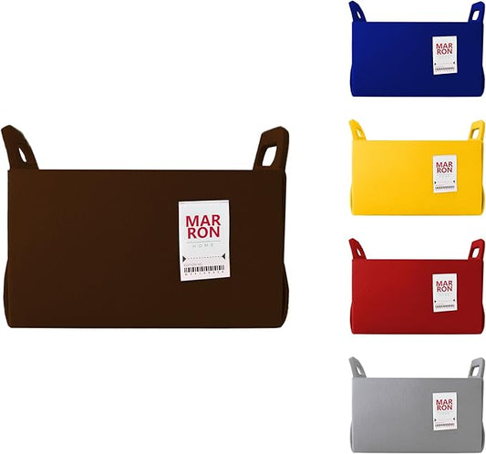 Collapsible Chocobrown Felt Storage Bin Medium 11"x7.1"x7.1" – Foldable Basket with Handles for Closet, Toy Storage, Laundry Room Organization, Decorative Storage Bins for Shelves Storage-NeatNest