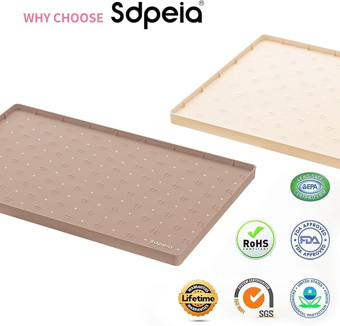 Sdpeia Under Sink Mat for [19" x 19"] Cabinet, Upgraded Silicone Waterproof Mat Kitchen Cabinet Liner Cabinet Protector Kitchen Organizers and Storage-NeatNest