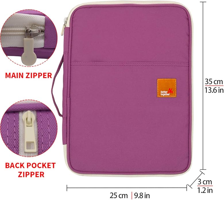 Document A4 Bag Case Waterproof Organizer Portfolio Office Travel Zipper Multi-Function Pouch