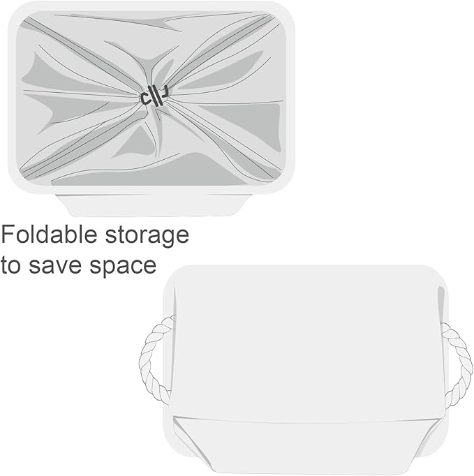 TheWarmHome Organization and Storage Basket for Shelves - Extra Jumbo 3 Pack 20.5x15.8x13.8 inch Cube Storage Bins for Toy Closet Box Home Organizer Gift (White)-NeatNest