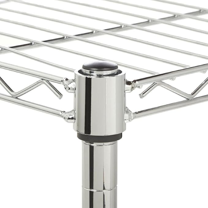 5 Tier Adjustable Storage Shelf Metal Storage Rack Wire Shelving Unit Storage Shelves for Pantry Closet Kitchen Laundry Bathroom (Silver6-5-Tier)