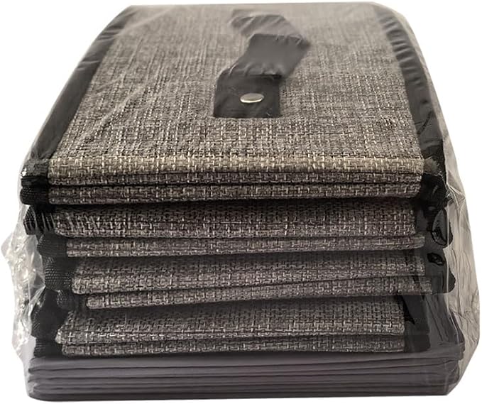 Foldable Clothes Boxes, Closet Bin with Handles, Fabric Storage Baskets for Drawers, Bins for Organizing Shelves, 13 × 9.1 × 5.5 inch, 4 Pack, Gray-NeatNest