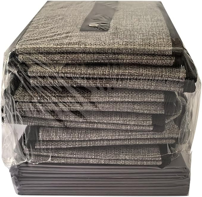 Foldable Clothes Boxes, Closet Bin with Handles, Fabric Storage Baskets for Drawers, Bins for Organizing Shelves, 13 × 9.1 × 5.5 inch, 6 Pack, Gray-NeatNest