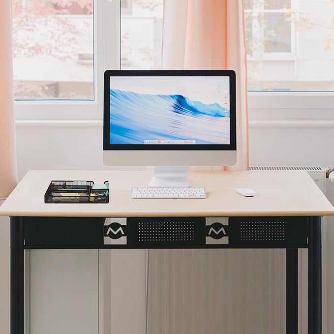 Desk Drawer Organizer 2 Pack, Office Drawer Organizer, 6 Grid Metal Mesh Drawer, Small Desk Organizer Tray Accessories for Office School Home, Bathroom, Kitchen, 11X 6 X 1.45in,Black-NeatNest