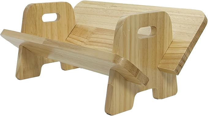 Couch-Style Desktop Bookshelf Organizer - Natural Wood Desk Top Bookshelf for Books, CDs, Magazines, Space-Saving for Home Office/Dorm (1, Oblong)-NeatNest