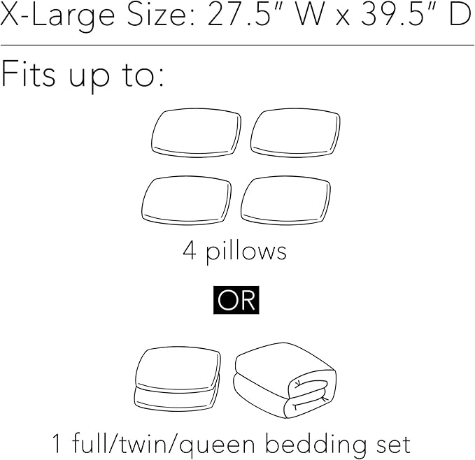 SpaceAid Jumbo Vacuum Storage Bags, Space Saver Sealer Compression Bags for Comforters, Blankets, Pillows, Bedding, Clothes (X-Large 3 Pack)-NeatNest