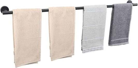 TocTen Bath Towel Bar - Thicken SUS304 Stainless Steel Bathroom Towel Holder, Towel Rod for Bathroom Heavy Duty Wall Mounted Towel Rack Hanger (36IN, Matte Black)