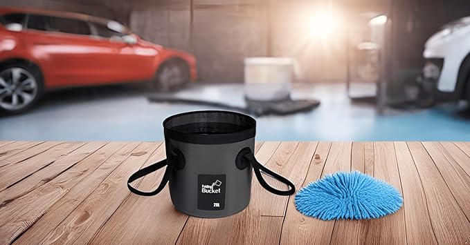 BANCHELLE Collapsible Bucket Water Container Portable Folding Camp Wash Basin for Outdoor Traveling Hiking Fishing Car Washing Gardening Camping (Black, 20L)-NeatNest