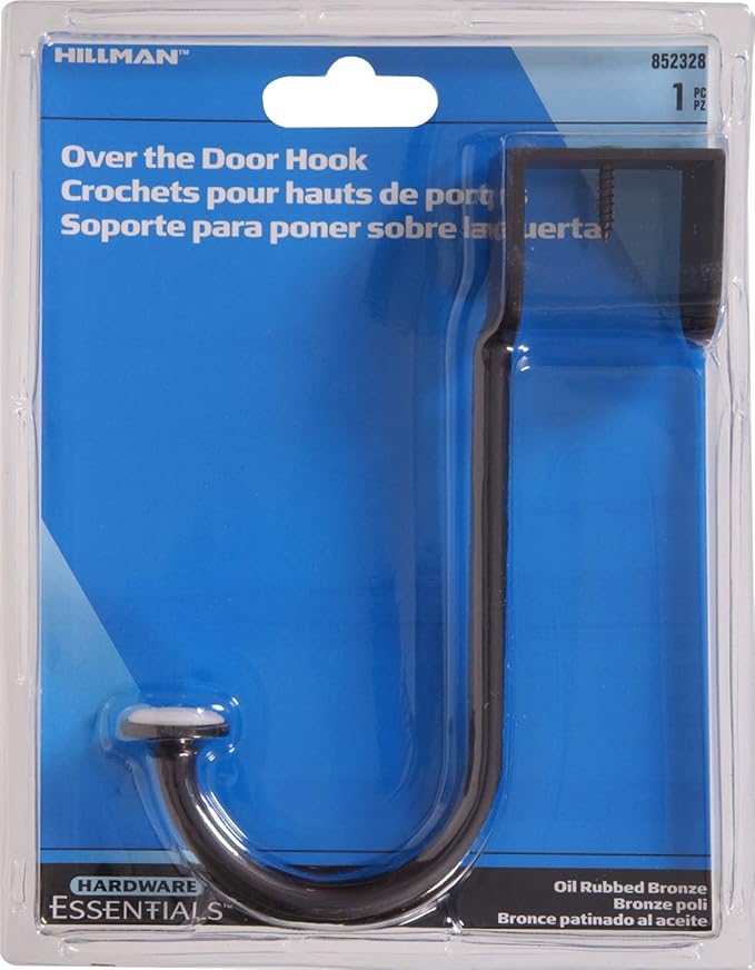 Hardware Essentials 852328 Over The Door Hook Oil Rubbed Bronze