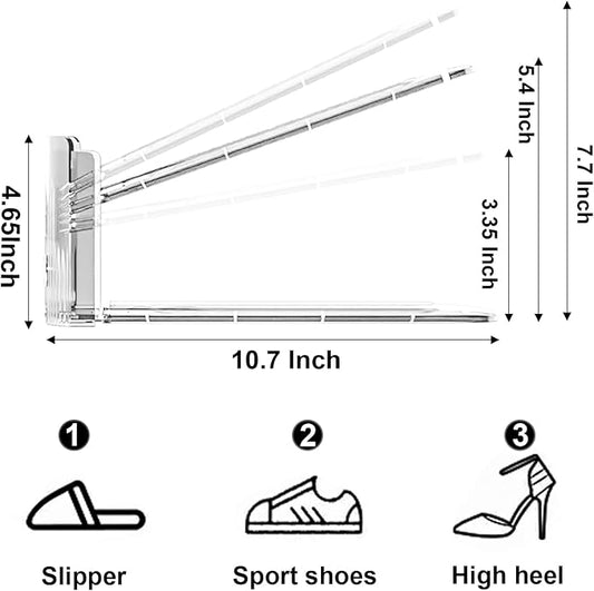 CiBiZi Clear Shoe Slots Organizers 10Pack Shoe Stacker Organizer for Closet Shoe Stackers for a Pair of Shoes Shoe Display Shelf Shoe Rack Holders Space Saver Organizador de Zapatos (Clear)-NeatNest