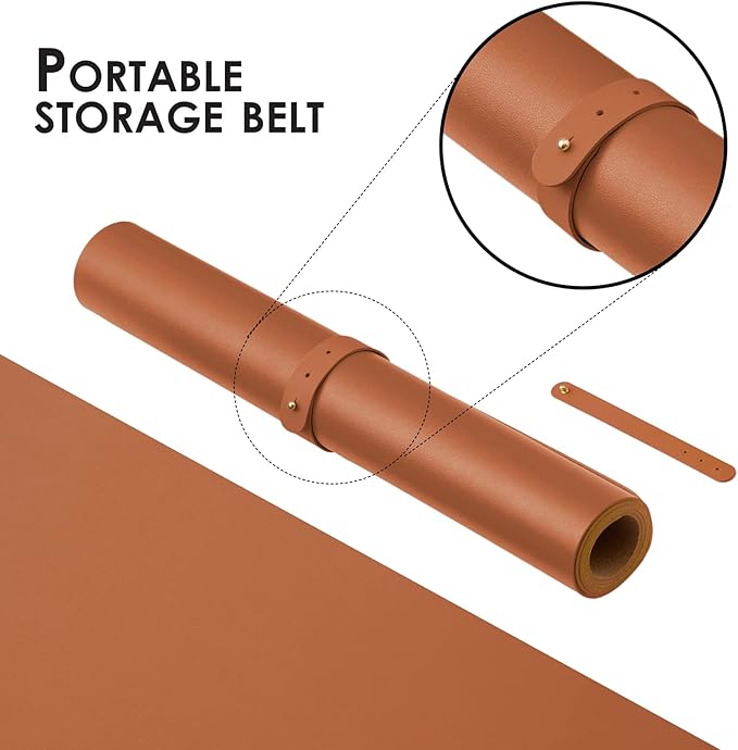 Cork Desk Mat - Small Dual-Sided Desk Pad for Office and Home - Desk Organization and Accessories - Ideal for Large Mouse Pad and Small Desk Mats on Top of Desks(Brown,23.6"x 13.8")-NeatNest