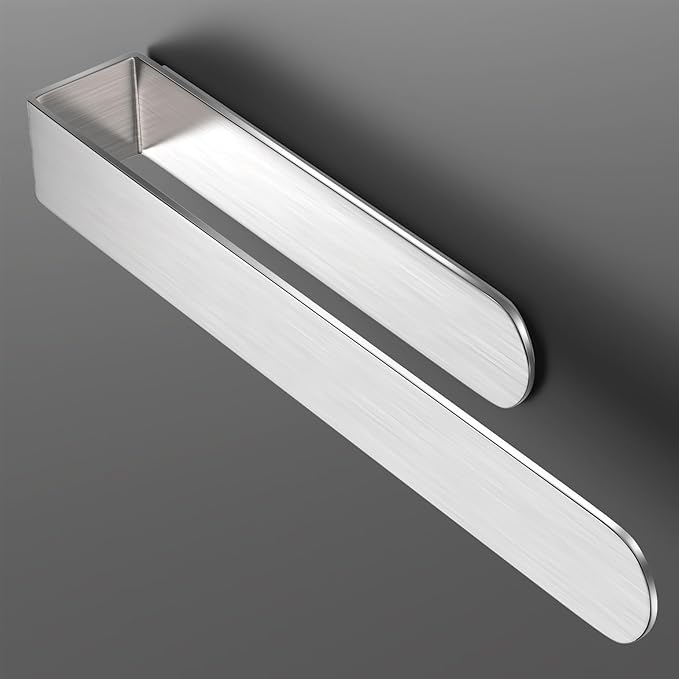 HUFEEOH Hand Towel Holder, Self Adhesive Towel Bar Towel Holder for Kitchen Cabinet, Stainless Steel Bath Towel Holder Stick on Wall