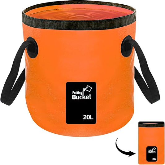 Collapsible Buckets, Camping Water Storage Container 5 Gallon(20L) Portable Folding Bucket Wash Basin-NeatNest