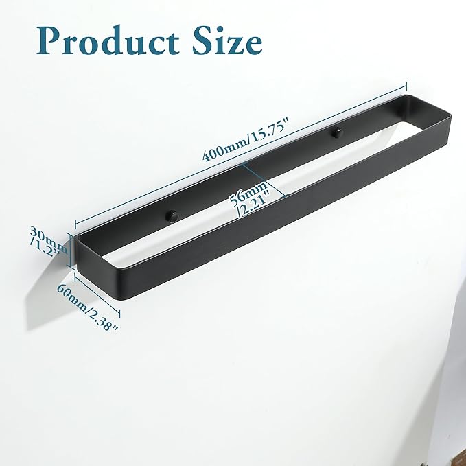 Bathroom Towel Bar, SUS304 Stainless Steel Towel Racks for Bathroom Wall Mounted, Heavy Duty Towel Holder Kitchen Bathroom Accessories Modern Home Decor (16 Inch)