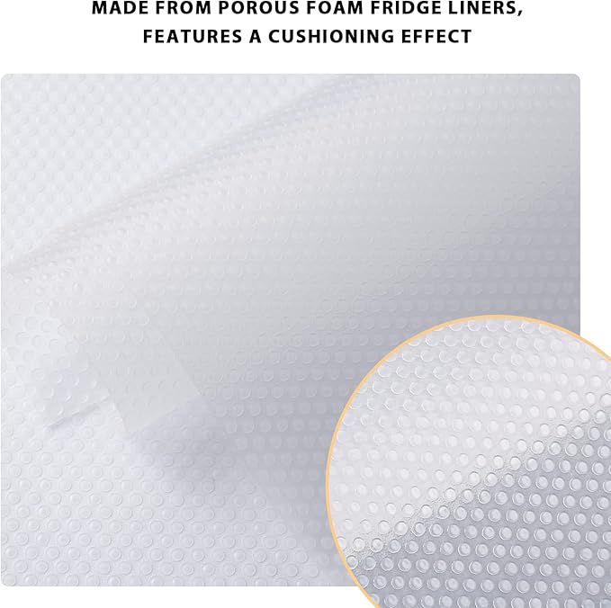 15PCS Shelf Mats Refrigerator Liners Washable Refrigerator Pads Fridge Mats Drawer Placemats Home Kitchen Gadgets Accessories Organization for Top Freezer(White)-NeatNest