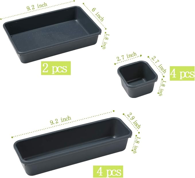 Backerysupply Interlocking Desk Drawer Organizer Separators for Kitchen, Bathroom, Makeup, Office (Set of 10)-NeatNest