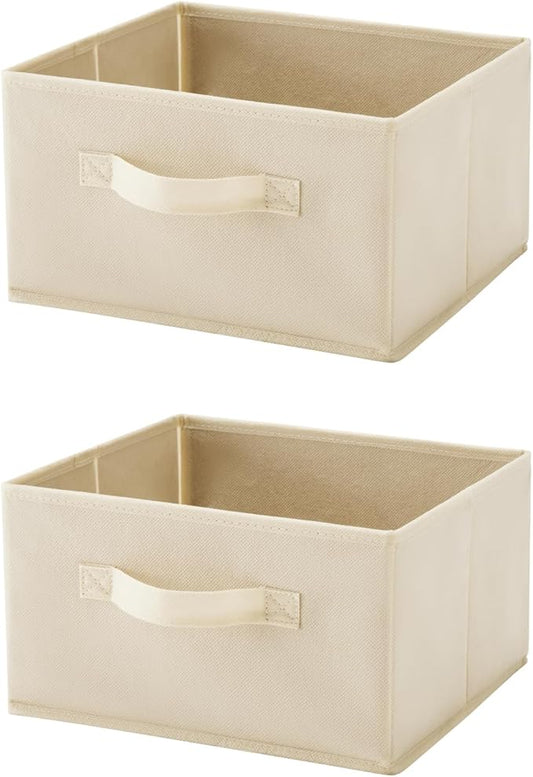 Hanging Shelf Closet Storage Organizer Removable Drawers ，Hanging Storage Organizer Hanging Sweater 2 Sock Underwear Drawers for Closet, Bedroom, Beige-NeatNest