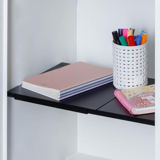 Metal Adjustable Locker Shelf | Heavy Duty Powder-Coated Steel Locker Organizer for School & Gym (Small - Max 16.5")