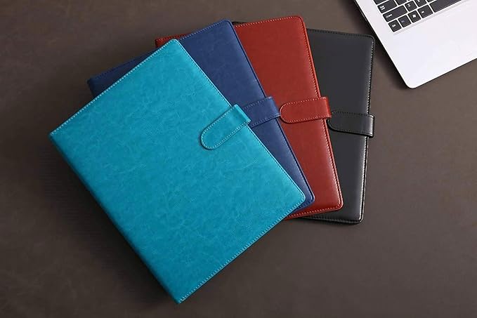 Clipboard Folder Padfolio, Mymazn Writing Portfolio Faux Leather Clipboards with Cover for Legal Pad Holder Letter Size A4 8.5 x 11 for Business Conference Notepad Clip Boards Brown-NeatNest